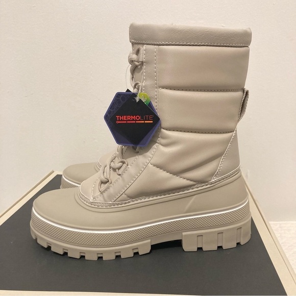 Alpine Design Willow Snow Boot Ivory Women’s White Faux Fur Lined Ortholite NIB - Picture 3 of 9